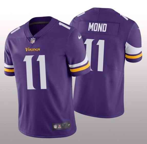 Men's Minnesota Vikings #11 Kellen Mond Purple 2021 Vapor Untouchable Limited Stitched Jersey