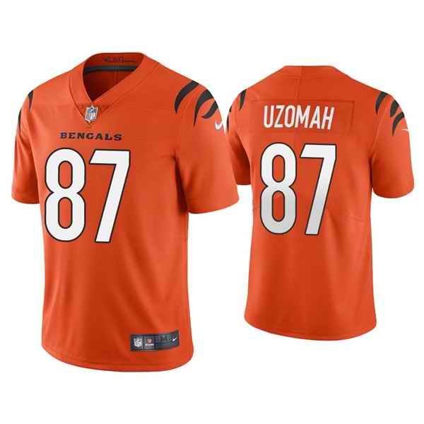 Youth Cincinnati Bengals #87 C.J. Uzomah Orange Vapor Untouchable Limited Stitched Jersey