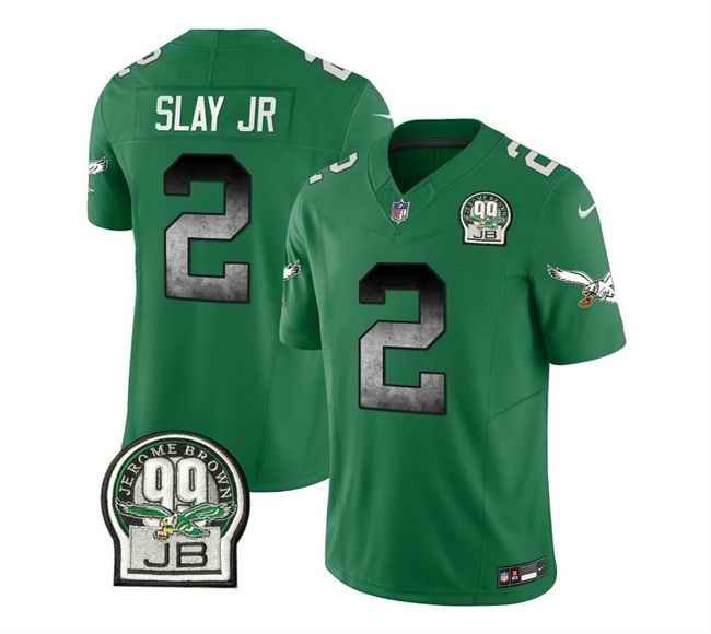 Men's Philadelphia Eagles #2 Darius Slay JR Green 2023 F.U.S.E. Throwback Vapor Untouchable Limited Stitched Football Jersey