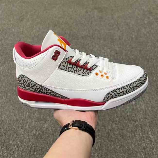 Women's Running weapon Air Jordan 3 White/Red shoes 0046