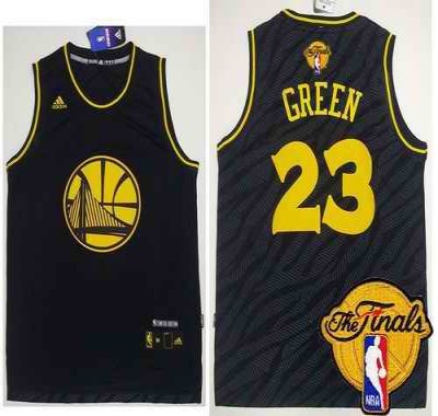 Warriors #23 Draymond Green Black Precious Metals Fashion The Finals Patch Stitched NBA Jersey