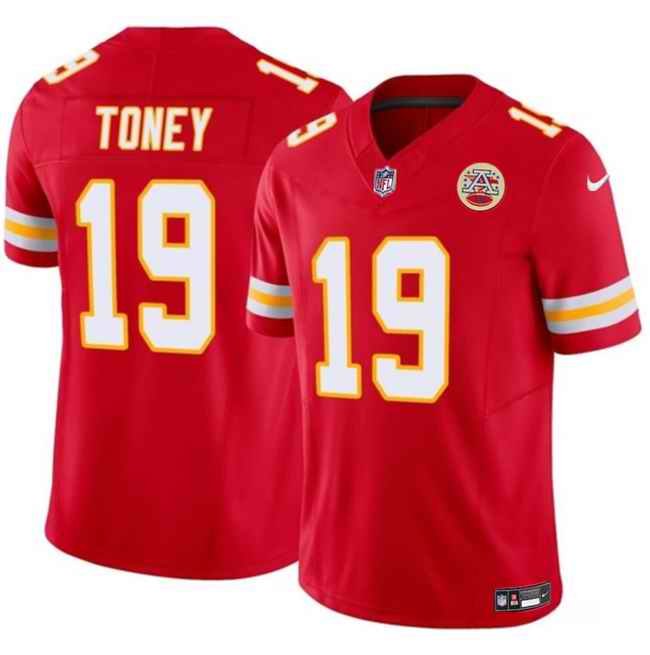 Men's Kansas City Chiefs #19 Kadarius Toney Red 2023 F.U.S.E. Vapor Untouchable Limited Stitched Jersey