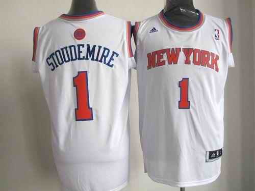 Knicks #1 Amare Stoudemire White Home New 2012-13 Season Stitched NBA Jersey