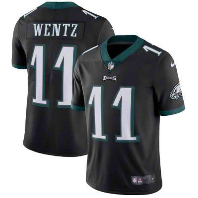 Youth Philadelphia Eagles #11 Carson Wentz Nike Black Vapor Untouchable Limited Stitched NFL Jersey