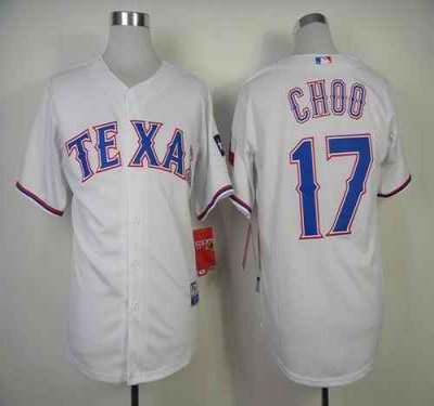 Rangers #17 Shin-Soo Choo White Cool Base Stitched MLB Jersey