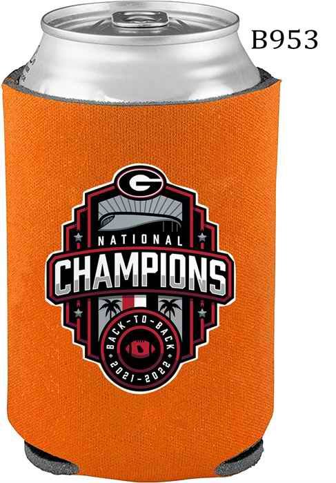 Georgia Bulldogs Orange 2022 National Champions Can Coolers B953