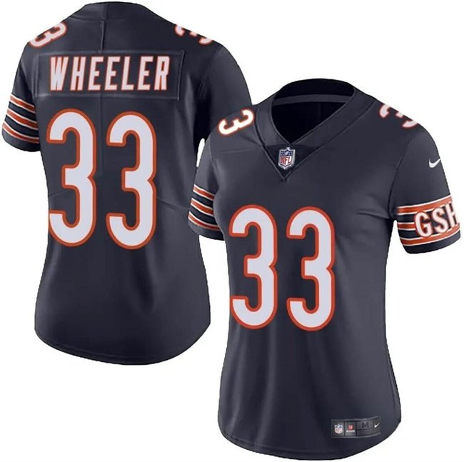 Women's Chicago Bears #33 Ian Wheeler Navy 2024 Vapor Stitched Jersey(Run Small)