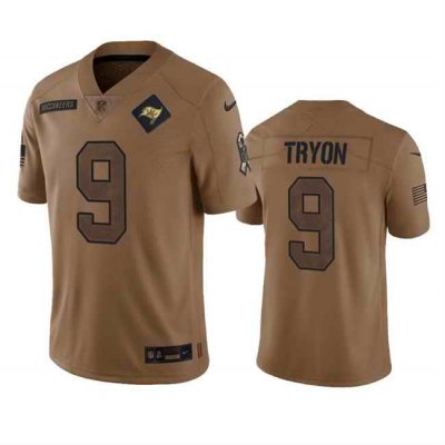 Men's Tampa Bay Buccaneers #9 Joe Tryon 2023 Brown Salute To Service Limited Stitched Jersey