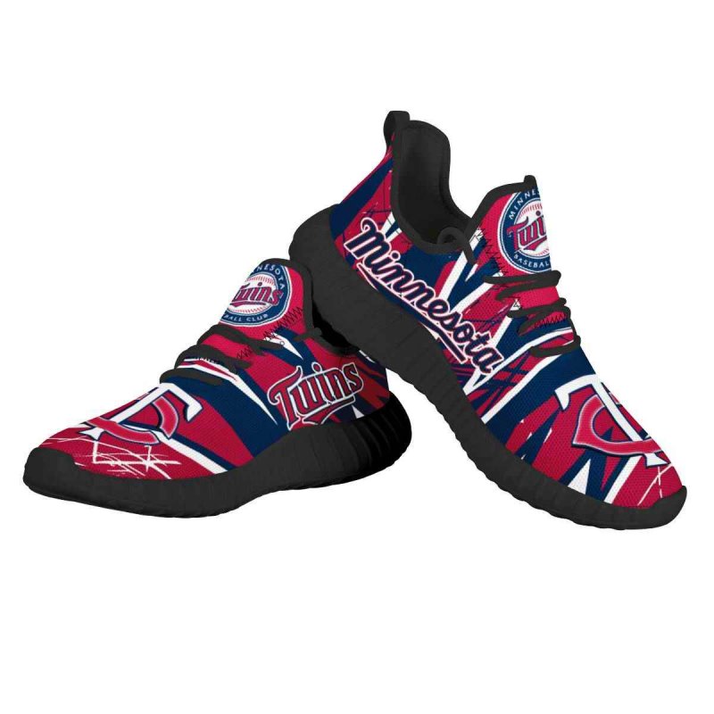 Men's Minnesota Twins Mesh Knit Sneakers/Shoes 002