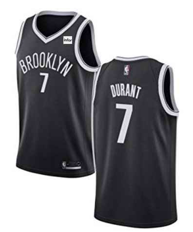 Men's Brooklyn Nets #7 Kevin Durant  Black Stitched NBA Jersey