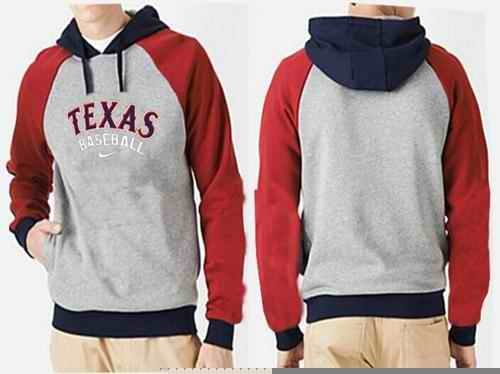 Texas Rangers Pullover Hoodie Red & Grey