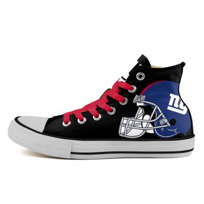 Women's NFL New York Giants Repeat Print High Top Sneakers 014