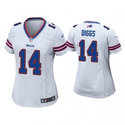 Women's Buffalo Bills #14 Stefon Diggs White Stitched Jersey