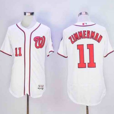 Nationals #11 Ryan Zimmerman White Flexbase Authentic Collection Stitched MLB Jersey