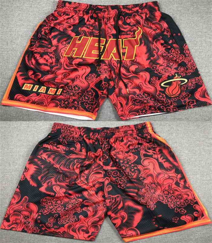 Men's Miami Heat 2022/23 Red/Black Shorts (Run Small)