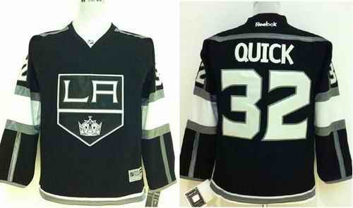 Kings #32 Jonathan Quick Black Home Stitched Youth NHL Jersey