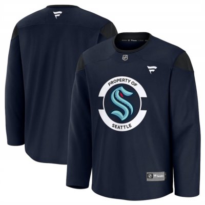 Men's Seattle Kraken Navy 2024-25 Team Practice Stitched Hockey Jersey