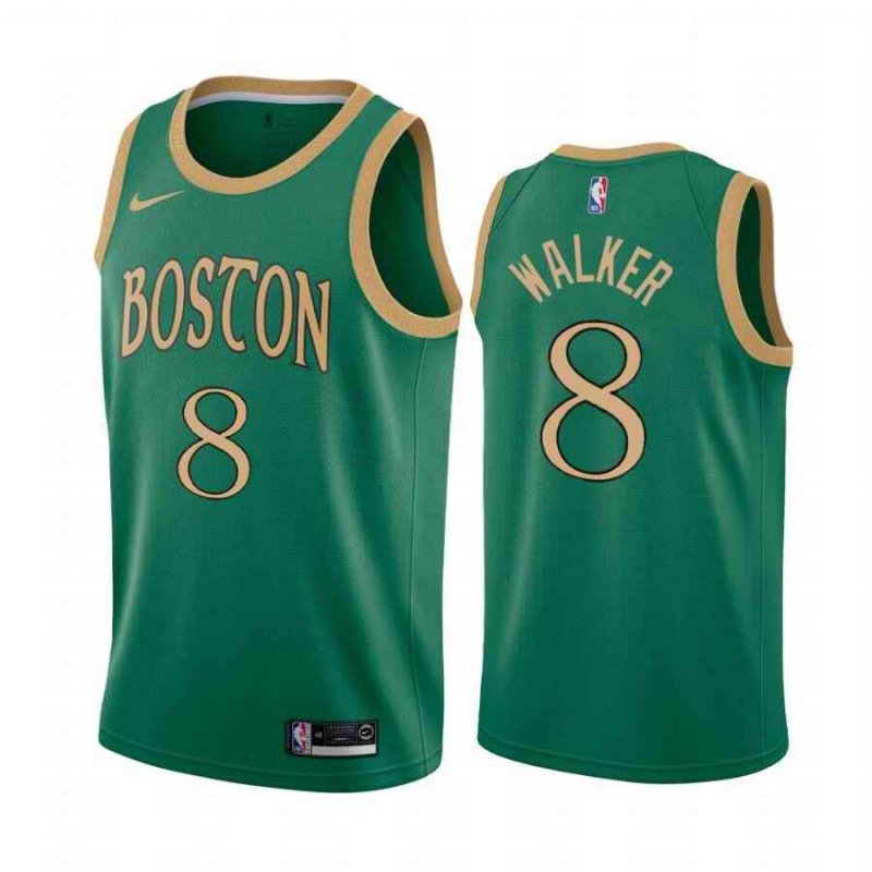 Men's Boston Celtics #8 Kemba Walker Green City Edition Stitched NBA Jersey