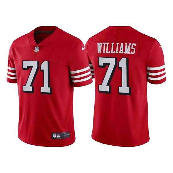 Men's San Francisco 49ers #71 Trent Williams Red Vapor Untouchable Limited Stitched Football Jersey