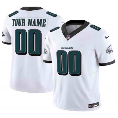 Men's Philadelphia Eagles Active Player Custom White 2024 New F.U.S.E. Vapor Untouchable Limited Stitched Football Jersey