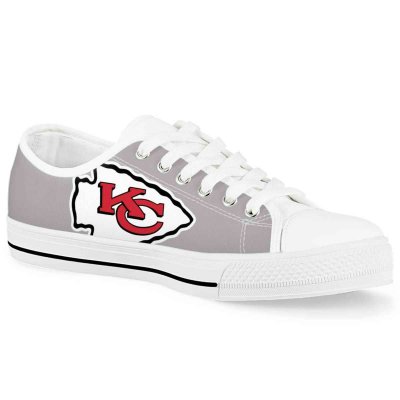 Women's Kansas City Chiefs Low Top Canvas Sneakers 008