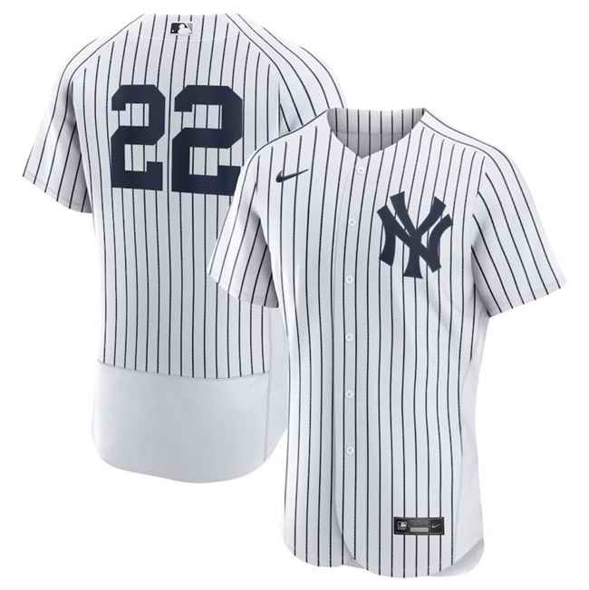 Men's New York Yankees #22 Juan Soto White Flex Base Stitched Baseball Jersey