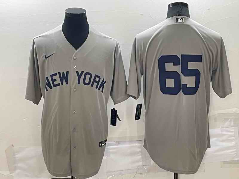 Men's New York Yankees #65 Nestor Cortes Grey Field of Dreams Cool Base Stitched Baseball Jersey