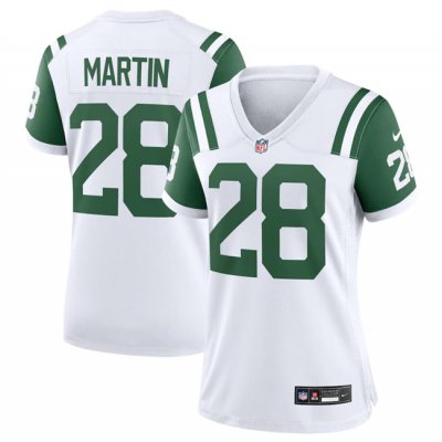 Women's New York Jets #28 Curtis Martin White Classic Alternate Stitched Jersey(Run Small)