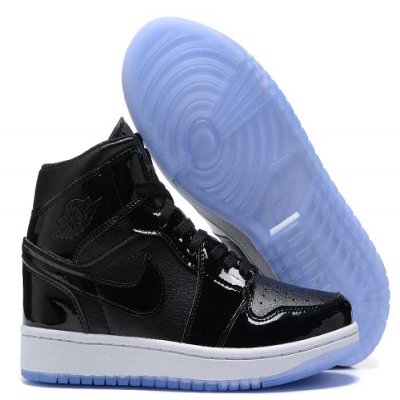 Men's Running Weapon Air Jordan 1 Black Shoes 0405