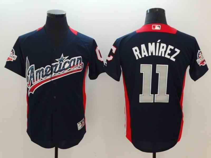 American League #11 Jose Ramirez Navy 2018 MLB All-Star Game Home Run Derby Jersey