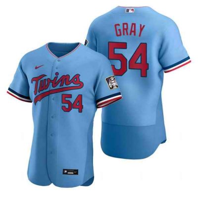 Men's Minnesota Twins #54 Sonny Gray Blue Flex Base Stitched Jersey