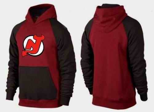 New Jersey Devils Pullover Hoodie Burgundy Red & Black