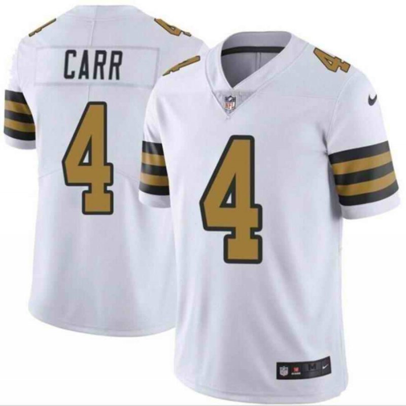 Youth New Orleans Saints #4 Derek Carr White Color Rush Limited Stitched Jersey