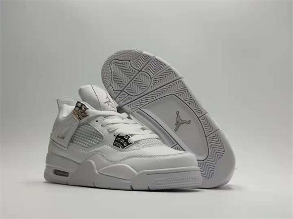 Women's Running weapon Air Jordan 4 Whiite Shoes 034