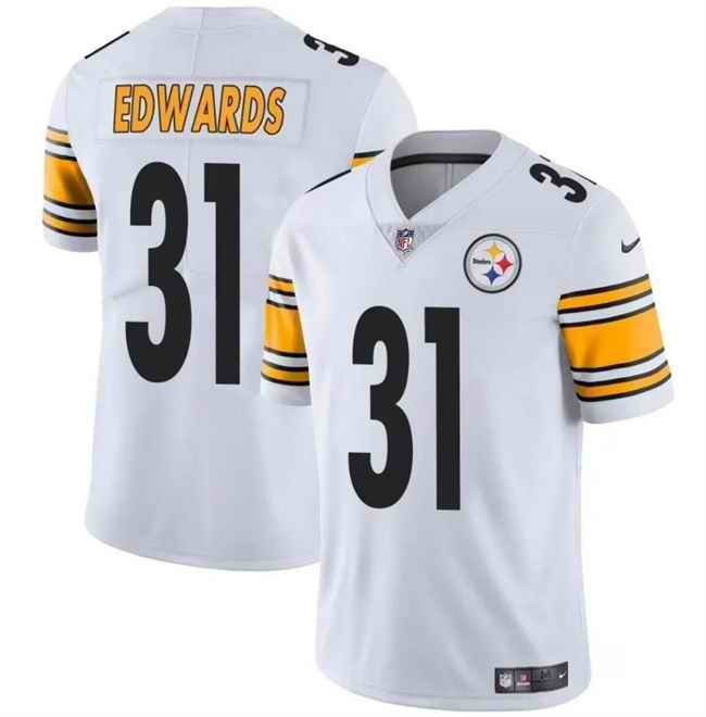 Youth Pittsburgh Steelers #31 Daijun Edwards White Vapor Untouchable Limited Stitched Football Jersey