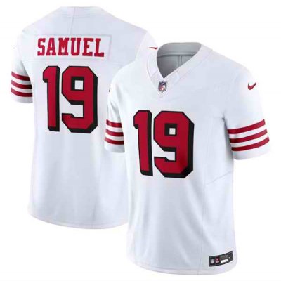 Men's San Francisco 49ers #19 Deebo Samuel New White 2023 F.U.S.E. Vapor Untouchable Limited Stitched Football Jersey