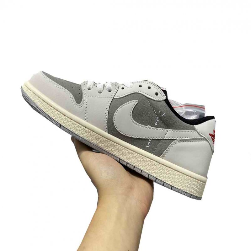 Men's Running Weapon Air Jordan 1 Low Grey Shoes 452