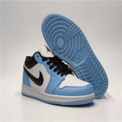 Men's Running Weapon Air Jordan 1 White/Blue Shoes 0219