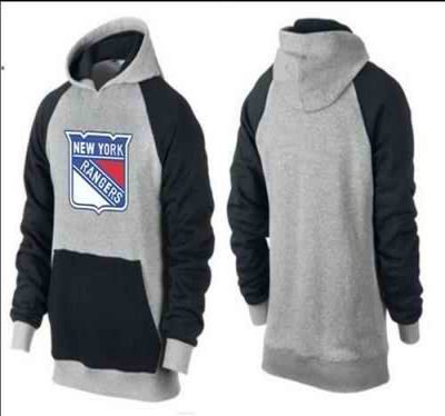 New York Rangers Pullover Hoodie Grey & Black