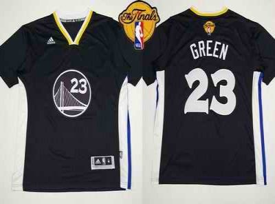 Warriors #23 Draymond Green Black New Alternate The Finals Patch Stitched NBA Jersey