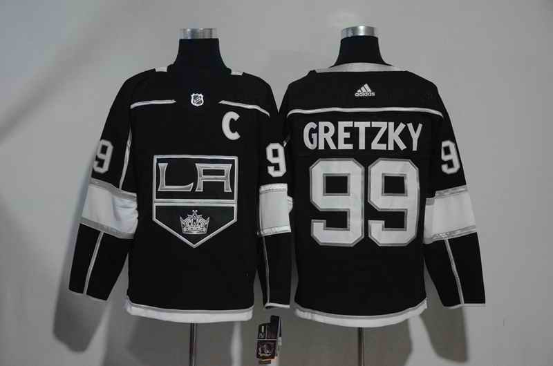 Men's Los Angeles Kings #99 Wayne Gretzky Black Stitched NHL Jersey