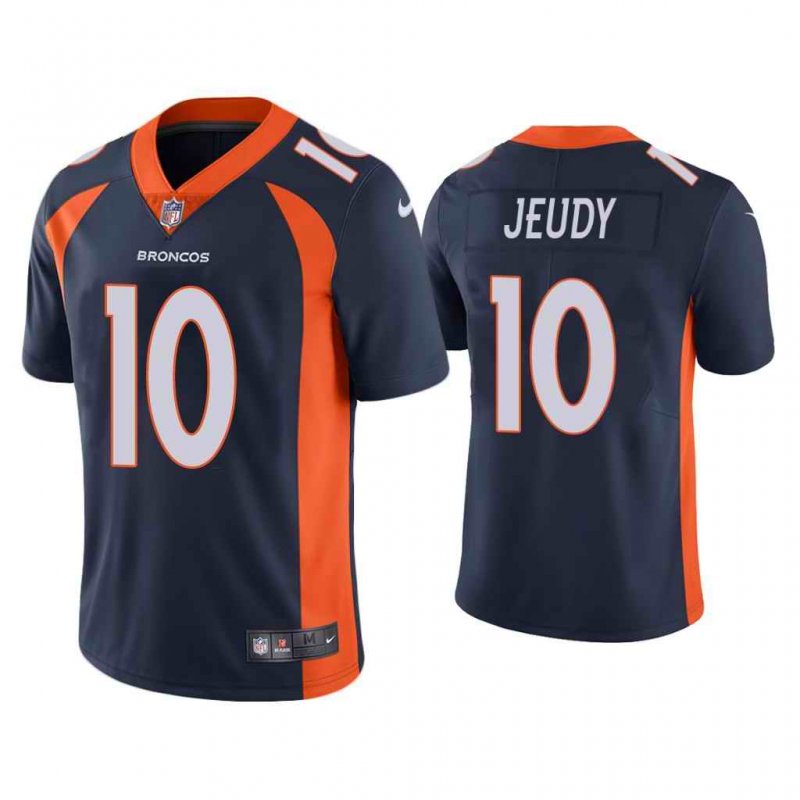 Youth Denver Broncos #10 Jerry Jeudy Navy Vapor Untouchable Limited Stitched Jersey