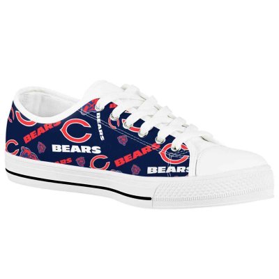 Men's Chicago Bears Low Top Canvas Sneakers 009