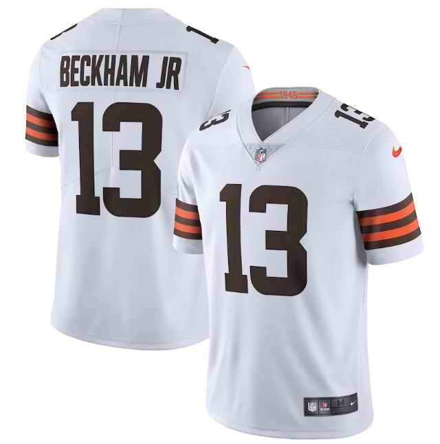 Men's Cleveland Browns #13 Odell Beckham Jr.?New White Vapor Untouchable Limited NFL Stitched Jersey