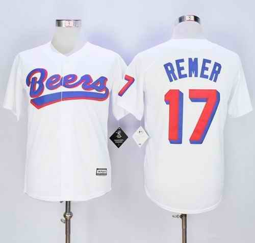 Beers Movie #17 Doug Remer White Stitched Basketball Jersey