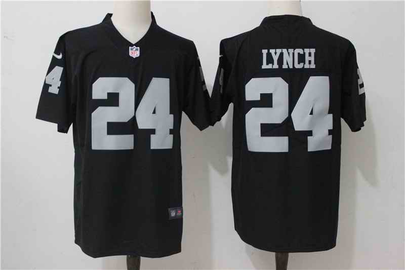 Men's Oakland Raiders #24 Marshawn Lynch Black Vapor Untouchable Limited Stitched NFL Jersey