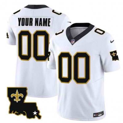 Men's New Orleans Saints Customized White 2023 F.U.S.E. 1987 Legacy Vapor Stitched Jersey