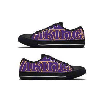 Women's Minnesota Vikings Low Top Canvas Sneakers 007