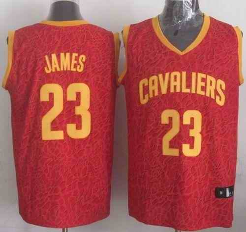 Cavaliers #23 LeBron James Red Crazy Light Stitched NBA Jersey