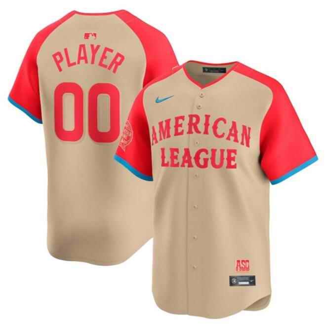 Men's American League Customized Cream 2024 All-Star Limited Stitched Jersey